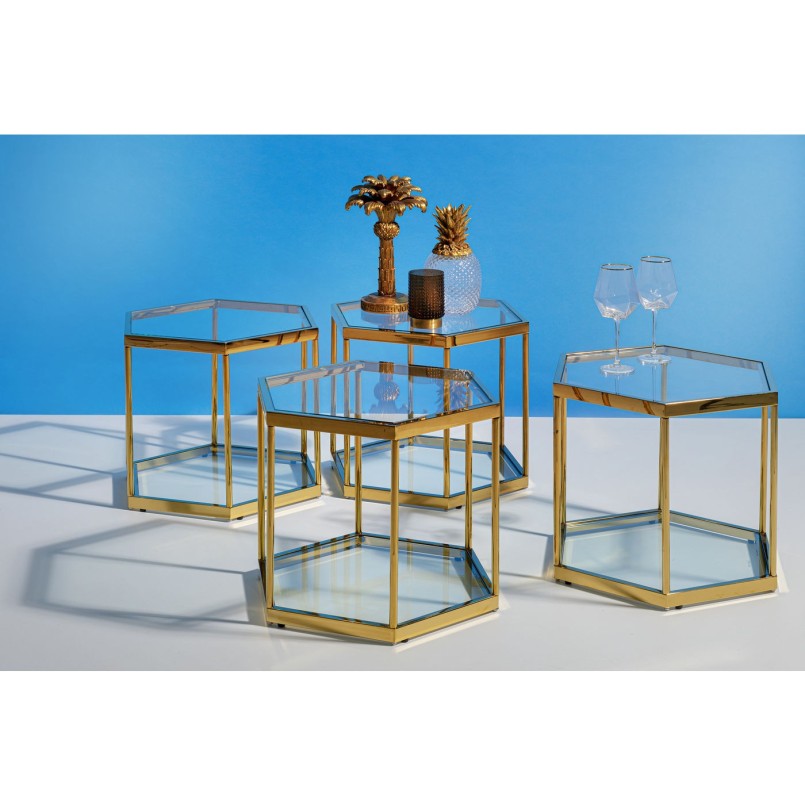 Verres à vin Diamond doré set de 6 Kare Design