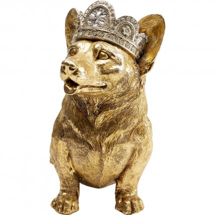 Déco corgi royal assis doré Kare Design