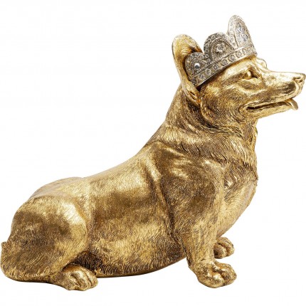 Déco corgi royal assis doré Kare Design