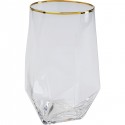 Verres à eau Diamond doré set de 6 Kare Design
