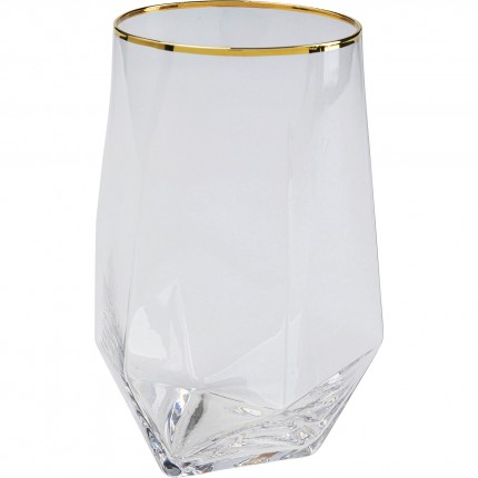 Verres à eau Diamond doré set de 4 Kare Design