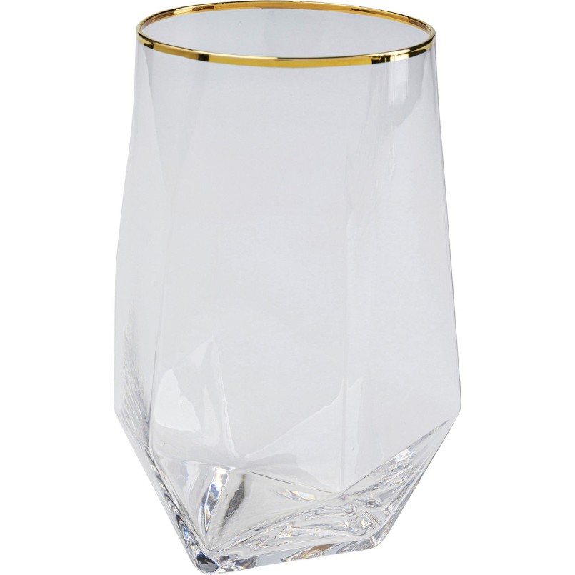 Verres à eau Diamond doré set de 6 Kare Design
