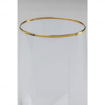 Verres à eau Diamond doré set de 6 Kare Design