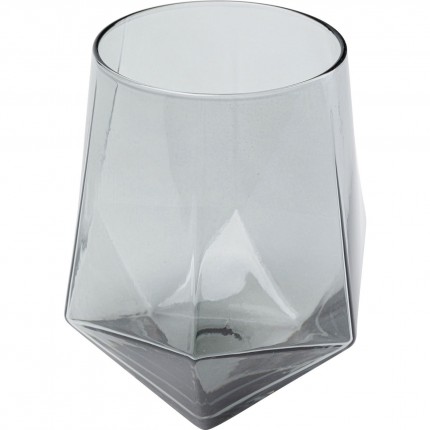 Verres à eau Diamond fumé set de 4 Kare Design