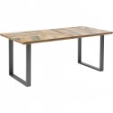 Table Abstract acier brut 180x90cm Kare Design