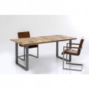 Table Abstract acier brut 180x90cm Kare Design