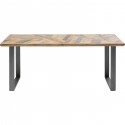 Table Abstract acier brut 180x90cm Kare Design