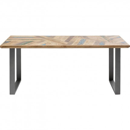 Table Abstract acier brut 180x90cm Kare Design