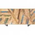Table Abstract acier brut 180x90cm Kare Design