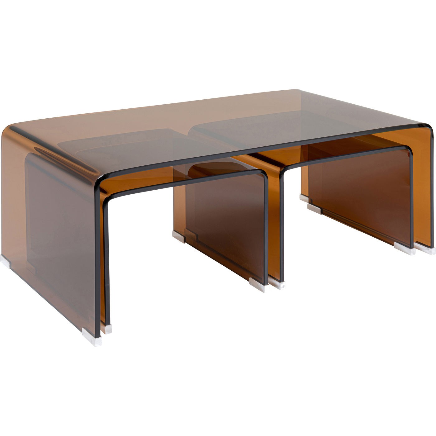 Tables basses Visible Amber set de 3 Kare Design