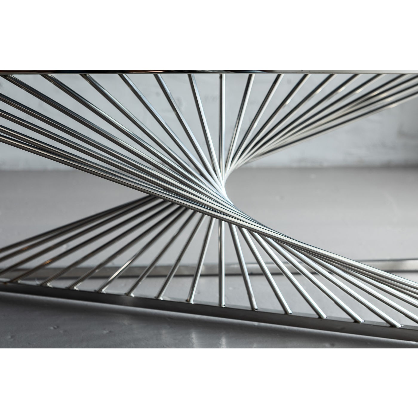 Table basse Laser 120x60cm chromée Kare Design