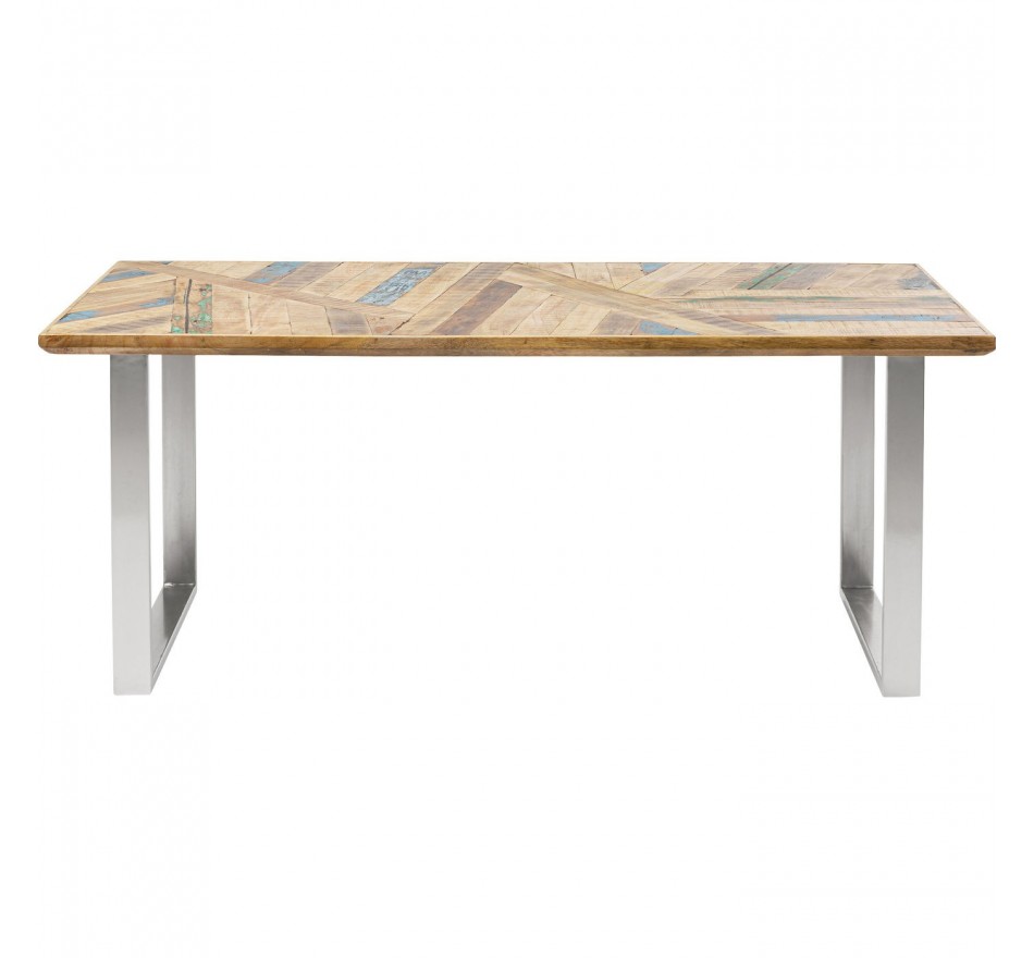 Table Abstract chromée 180x90cm Kare Design