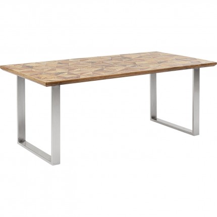 Table Stars chromée 180x90cm Kare Design