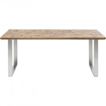 Table Stars chromée 180x90cm Kare Design