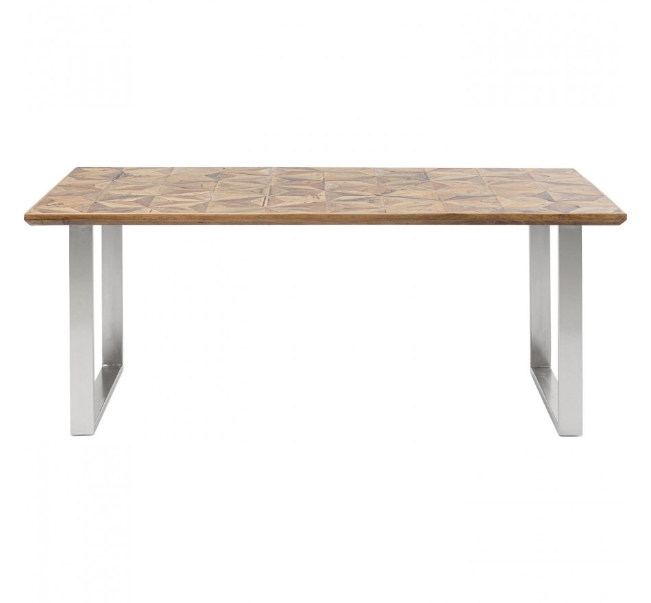 Table Stars chromée 180x90cm Kare Design