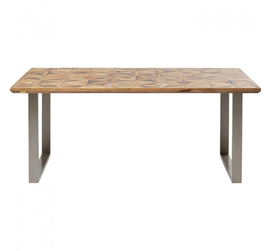 Table Stars argentée 180x90cm Kare Design