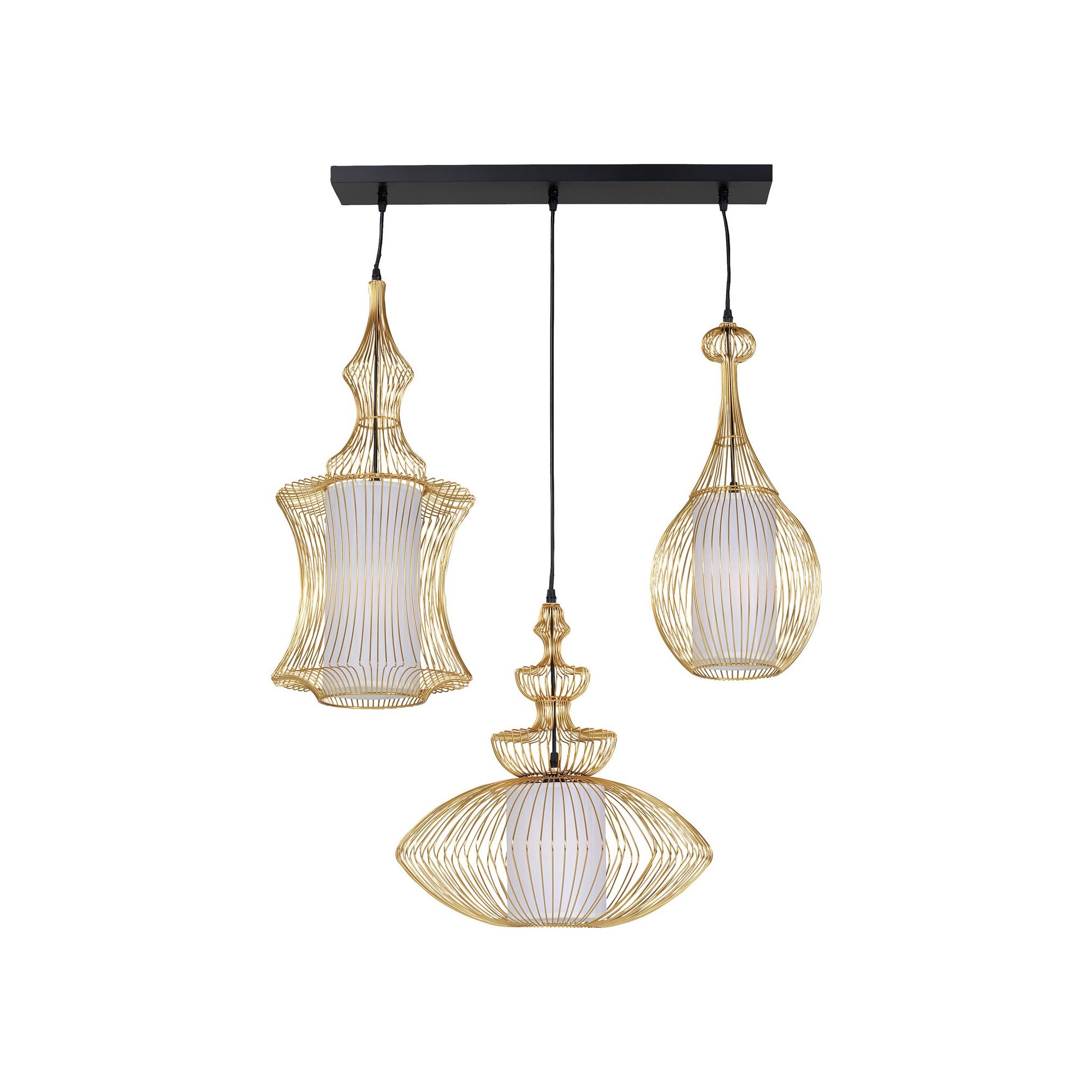 Suspension Swing Iron 3 dorée Kare Design