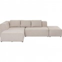 Canapé d'angle Infinity Ottomane gauche crème Kare Design