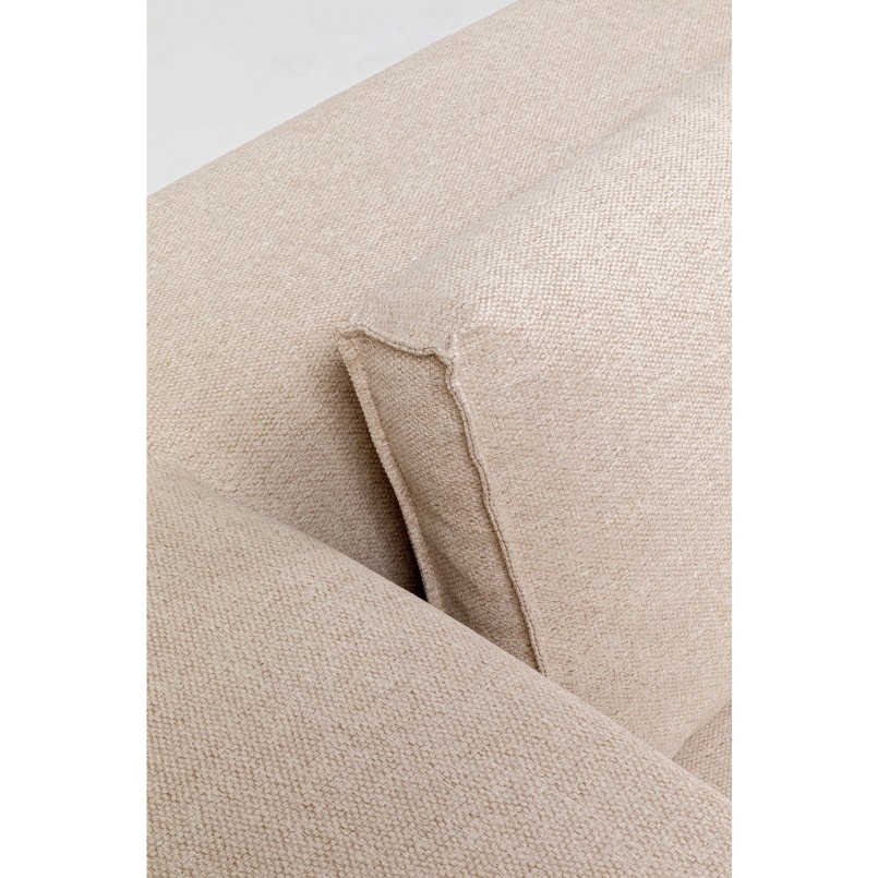 Canapé d'angle Infinity Ottomane gauche crème Kare Design
