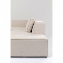 Canapé d'angle Infinity Ottomane gauche crème Kare Design