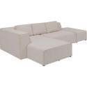 Canapé d'angle Infinity Ottomane gauche crème Kare Design
