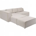 Canapé d'angle Infinity Ottomane gauche crème Kare Design