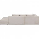Canapé d'angle Infinity Ottomane gauche crème Kare Design