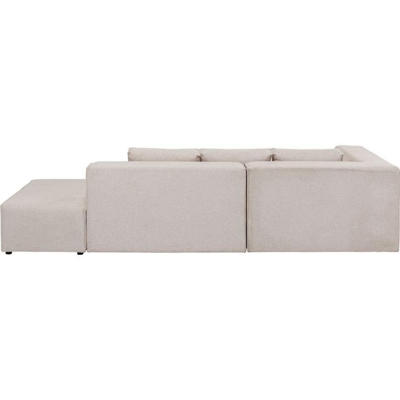 Canapé d'angle Infinity Ottomane gauche crème Kare Design