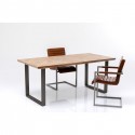 Table Parquet noire 180x90cm Kare Design