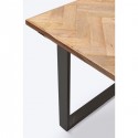 Table Parquet noire 180x90cm Kare Design