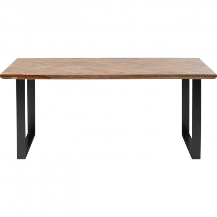 Table Parquet noire 180x90cm Kare Design