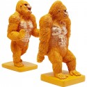 Serre-livres gorilles oranges set de 2 Kare Design