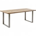 Table Parquet argentée 180x90cm Kare Design