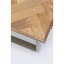 Table Parquet argentée 180x90cm Kare Design