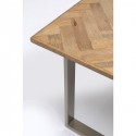Table Parquet argentée 180x90cm Kare Design