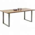 Table Parquet argentée 180x90cm Kare Design