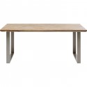 Table Parquet argentée 180x90cm Kare Design