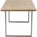 Table Parquet argentée 180x90cm Kare Design