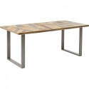 Table Abstract argentée 180x90cm Kare Design