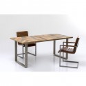 Table Abstract argentée 180x90cm Kare Design