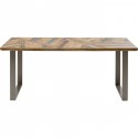Table Abstract argentée 180x90cm Kare Design