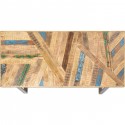 Table Abstract argentée 180x90cm Kare Design