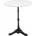 Table Bistrot marbre blanche ronde 60cm Kare Design
