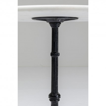 Table Bistrot ronde 60cm marbre blanc Kare Design