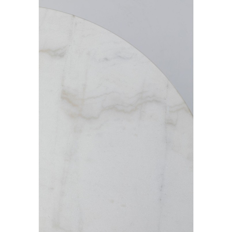 Table Bistrot marbre blanche ronde 60cm Kare Design