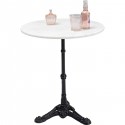 Table Bistrot marbre blanche ronde 60cm Kare Design