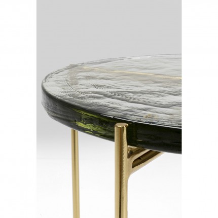 Table d'appoint Ice 40cm pieds dorés Kare Design