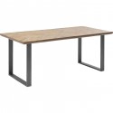 Table Parquet acier brut 180x90cm Kare Design