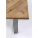 Table Parquet acier brut 180x90cm Kare Design