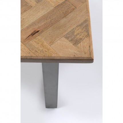 Table Parquet acier brut 180x90cm Kare Design